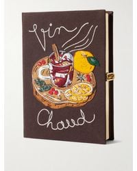 Olympia Le-Tan - Vin Chaud Embroidered Appliquéd Canvas Clutch - Lyst