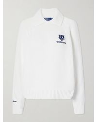 Polo Ralph Lauren - Wimbledon Logo-Embroidered Cotton Sweater - Lyst