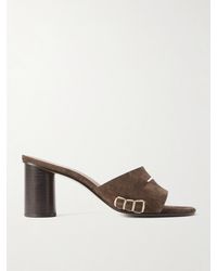JW Anderson - Loafer Mules Aus Leder Mit Details Im Überwendlichstich - Lyst