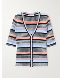 Veronica Beard - Cardigan En Mailles Côtelées À Rayures Calliope - Lyst