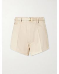 RÙADH - The Grier Belted Organic Cotton-Twill Shorts - Lyst