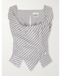 Vivienne Westwood - Sunday Asymmetric Striped Cotton-Poplin Blouse - Lyst