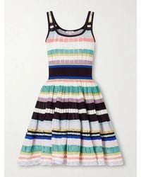 Alaïa - Tiered Pointelle-Knit Mini Dress - Lyst