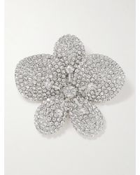 Jennifer Behr - Kiarra Rhodium-Plated Crystal Brooch - Lyst