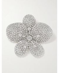 Jennifer Behr - Kiarra Rhodium-Plated Crystal Brooch - Lyst