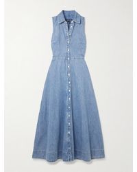 Veronica Beard - Fuller Denim Midi Shirt Dress - Lyst