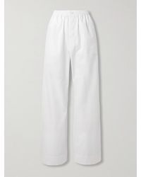 Carven - Cotton-Poplin Wide-Leg Pants - Lyst