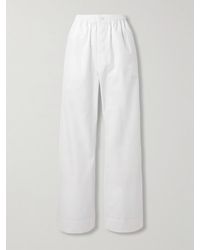 Carven - Hose Mit Weitem Bein Aus Baumwollpopeline - Lyst