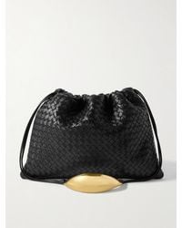 Bottega Veneta - Dustbag Embellished Intrecciato Leather Pouch - Lyst