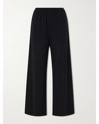 TOTEME - Cotton And Silk-Blend Wide-Leg Pajama Pants - Lyst