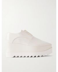 Stella McCartney - Elyse Vegetarian Patent-Leather Platform Brogues - Lyst