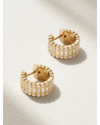 Sydney Evan - 14-Karat Diamond Hoop Earrings - Lyst