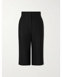 KHAITE - Raelle Wool And Silk-Blend Straight-Leg Shorts - Lyst