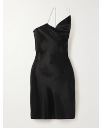 Givenchy - One-Shoulder Embellished Silk-Satin Mini Dress - Lyst