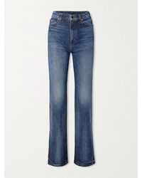 KHAITE - Danielle Stretch High-Waist Straight-Leg Jeans - Lyst