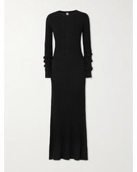 TOTEME - Cable-Knit Wool Maxi Dress - Lyst