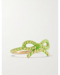 Alison Lou - Streamer Ring Aus 14 Karat Mit Emaille - Lyst