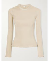 Alaïa - Ribbed Silk-Blend Top - Lyst