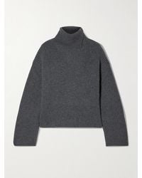 JOSEPH - Ribbed Wool, Silk And Cashmere-Blend Turtleneck Sweater - Lyst