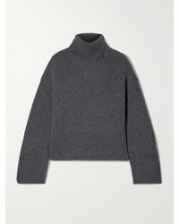 JOSEPH - Ribbed Wool, Silk And Cashmere-Blend Turtleneck Sweater - Lyst