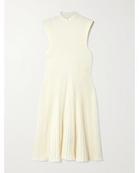 Chloé - Ribbed Wool-Blend Turtleneck Mini Dress - Lyst