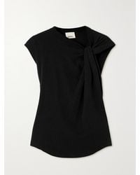 Isabel Marant - Nayda Knotted Cotton-Jersey Top - Lyst
