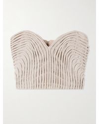 ANDRES OTALORA - Prateek Embroidered Linen Corset Top - Lyst