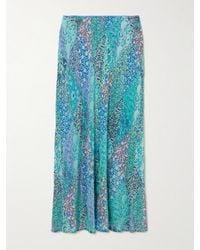 RIXO London - Ardith Patchwork Floral-Print Silk Crepe De Chine Midi Skirt - Lyst