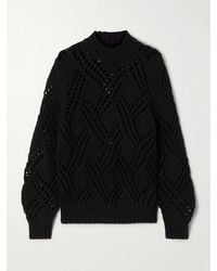 Jil Sander - Open-Knit Wool Sweater - Lyst