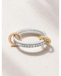 Spinelli Kilcollin - Marigold Set Of Two Sterling And 18-Karat And Rose Diamond Rings - Lyst