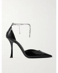 Jimmy Choo - Escarpins En Cuir Verni À Ornements Stevie 100 - Lyst