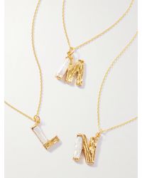 Pacharee - Alphabet-Plated Pearl Necklace - Lyst