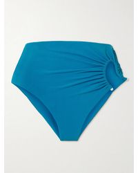 Christopher Esber - Crescent Embellished Cutout Ruched Bikini Briefs - Lyst