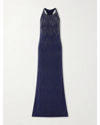 Ralph Lauren - Claeton Crystal-Embellished Crepe Halterneck Gown - Lyst