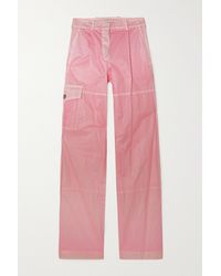 Nina Ricci Crinkled-shell Straight-leg Cargo Pants - Pink
