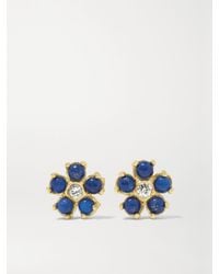 Jennifer Meyer - 18-Karat, Lapis Lazuli And Diamond Earrings - Lyst