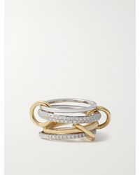 Spinelli Kilcollin - Vega Set Of Four Sterling And 18-Karat Diamond Rings - Lyst