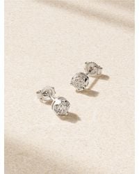 Jennifer Meyer - Boucles D'Oreilles En Or Blanc 18 Carats (750/1000) Et Diamants Illusion Small - Lyst