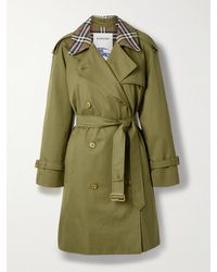 Burberry - Doppelreihiger Trenchcoat Aus Baumwoll-Twill Mit Gürtel - Lyst