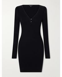 James Perse - Ribbed Cotton And Cashmere-Blend Mini Dress - Lyst