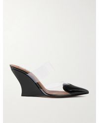 Alaïa - Le Cœur Pvc; Leather Wedge Mules - Lyst