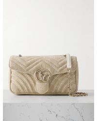 Gucci - Gg Marmont 2.0 Embellished Leather-Trimmed Matelassé Twill-Jacquard Shoulder Bag - Lyst