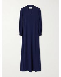 La Ligne - Francine Button-Detailed Crepe Maxi Dress - Lyst