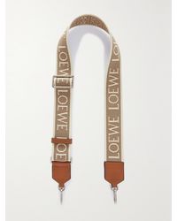 Loewe - Anagram Schulterriemen Aus Canvas Mit Jacquard-Motiven Und Lederbesatz - Lyst