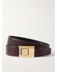 Saint Laurent - Textured-Leather Belt - Lyst