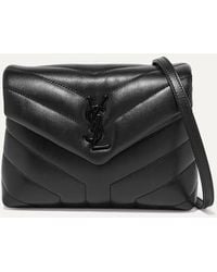 Saint Laurent Loulou Toy Quilted Leather Shoulder Bag - Black