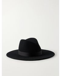 Gigi Burris Millinery - Jeanne Satin-Trimmed Wool And Cotton-Blend Felt Hat - Lyst