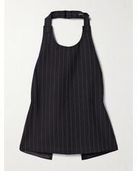 Wardrobe NYC - Open-Back Pinstriped Wool-Twill Halterneck Tank - Lyst