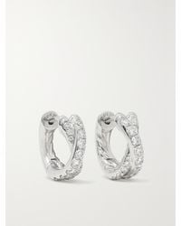 David Yurman - Crossover 18-Karat Diamond Hoop Earrings - Lyst