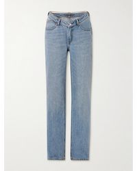 Alexander Wang - Nameplate Halbhohe Jeans Mit Geradem Bein Und Kette - Lyst